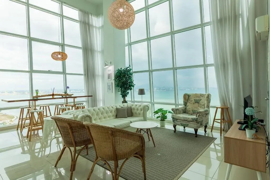 2Bedrooms Maritime Seaview Luxury Suite 2Carpark 2-9Pax Jelutong Apartment